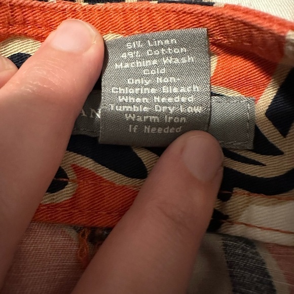 *CLEARANCE* Ann Taylor retro print yellow red linen blend pencil skirt size 8 - Picture 6 of 9